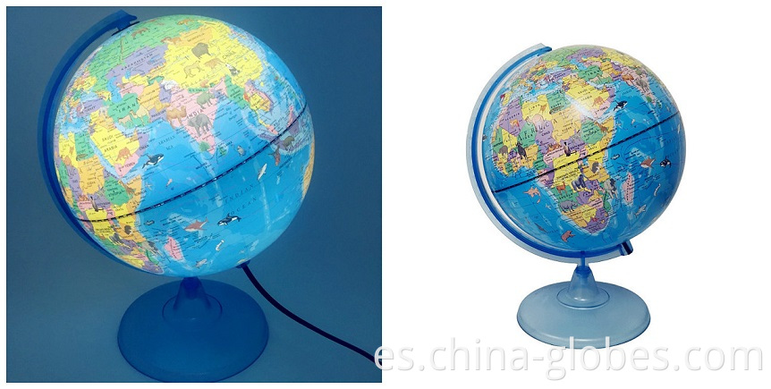 illumated globe 25cm safari